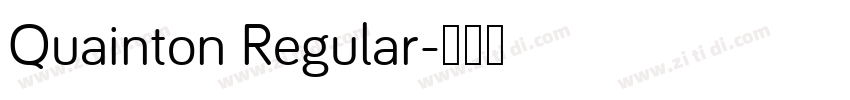 Quainton Regular字体转换